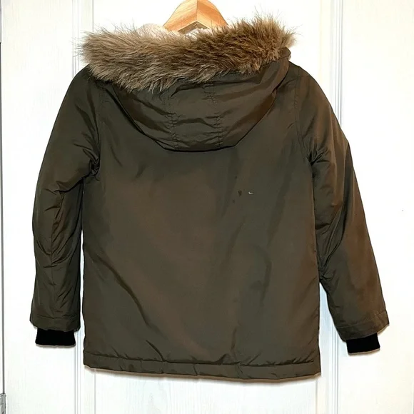 Old Navy Sherpa-Lined Faux Fur Jacket, Size (6-7) Winter Wear, Puffer, Outdoorsy - Picture 4 of 6